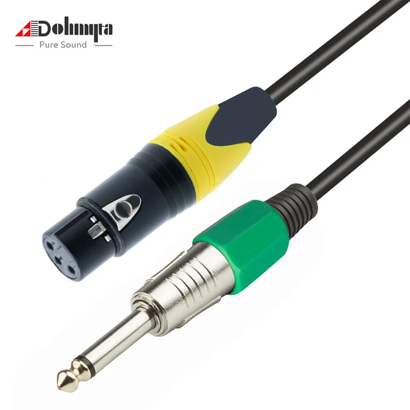 3P XLR гнездо для 1/4 дюйма 6 35 мм штекер монофонический микрофон адаптер Серебряный