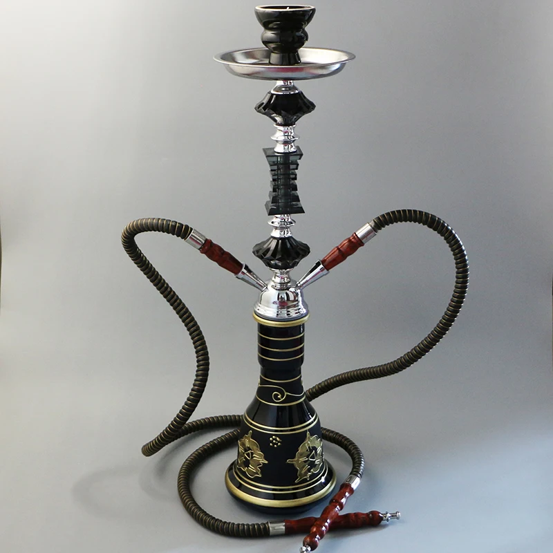 Revive 4 Color Options Narguile Hookah Complete Set Chicha 2 Hoses Glass Nargile Ceramic Bowl 51cm Shisha Smoking Water Pipe