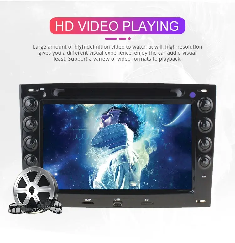 Cheap Besina Android 9.0 Car DVD Player for Megane Fluence 2002-2010 GPS Navigatio 2 Din Car Radio Stereo Multimedia Autoaudio WIFI 4