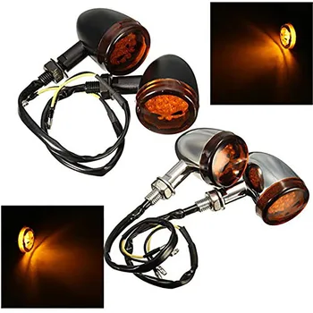 

1Pair Motorcycle Accessories Refit Skull Shape Turn Signal Lights Indicators Rear Turn Signals Indicators LED Lights 12V