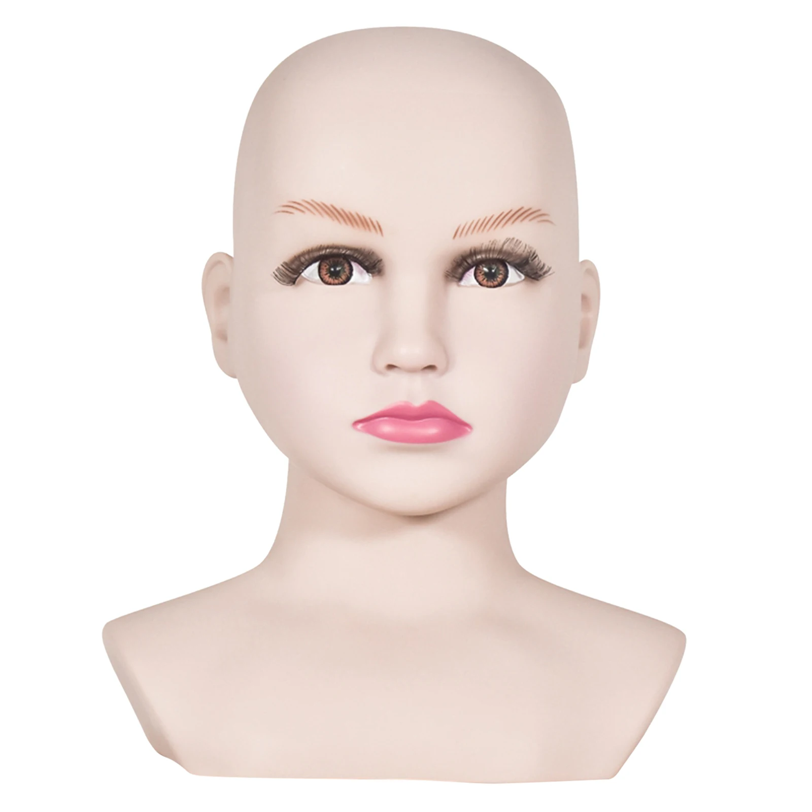 Child Mannequin Head Model Hat Wig Scarf Glasses Display Stand Rack Kids Jewelry