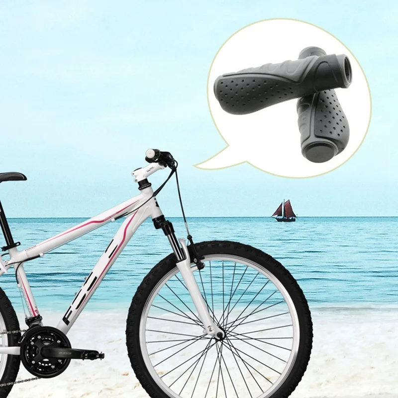 

1 Pair Lock On Handlebar Grips Bicycle MTB Mountain Bike Rubber Anti-slip Hand Grip Comfortable Durable Portable Handlebar