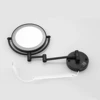Bathroom Mirror Black Brass Dual Side LED Light Cosmetic Mirror Extending Folding Wall Lamp Magnification 3/5/10X Makeup Mirrors 5