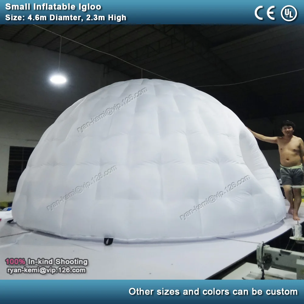 Небольшой надувной шатер igloo с круговой дверью 4,6 м белый надувной купол палатка для вечерние Рождественские декоративные Надувные Дом льда