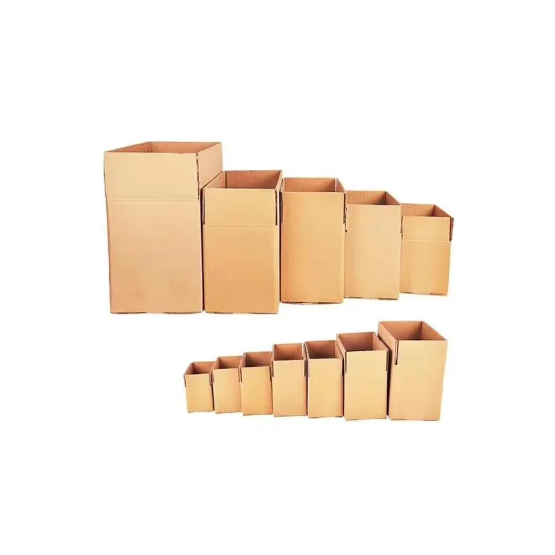 10pcs/lot Wholesale 7 Sizes Corrugated Packing Box Kraft Paper Mailing Box Express Transportation Carton Box