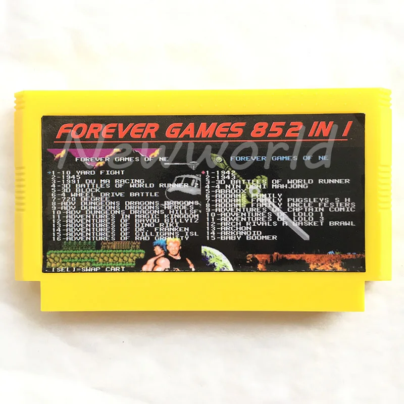 Игровой картридж Forever Games 852 в 1 для 60-контактного картриджа игровая карта 8-битного