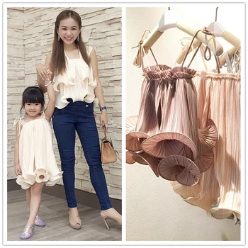 

Pre-sale 2020 Innit Summer Dress Little Fairy Suspender Dress Girl Baby Accordion Pleated Lace Roll Ruffled Edge Dress