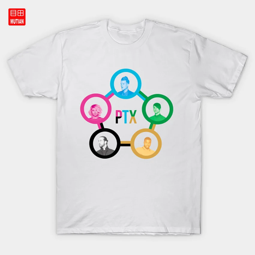 PTX футболка Pentatonix Ptx Superfruit Scotthoying Mitchgrassi Kirstiemaldonada Avikaplan Kevinolusola Silhouette Fandom | Мужская