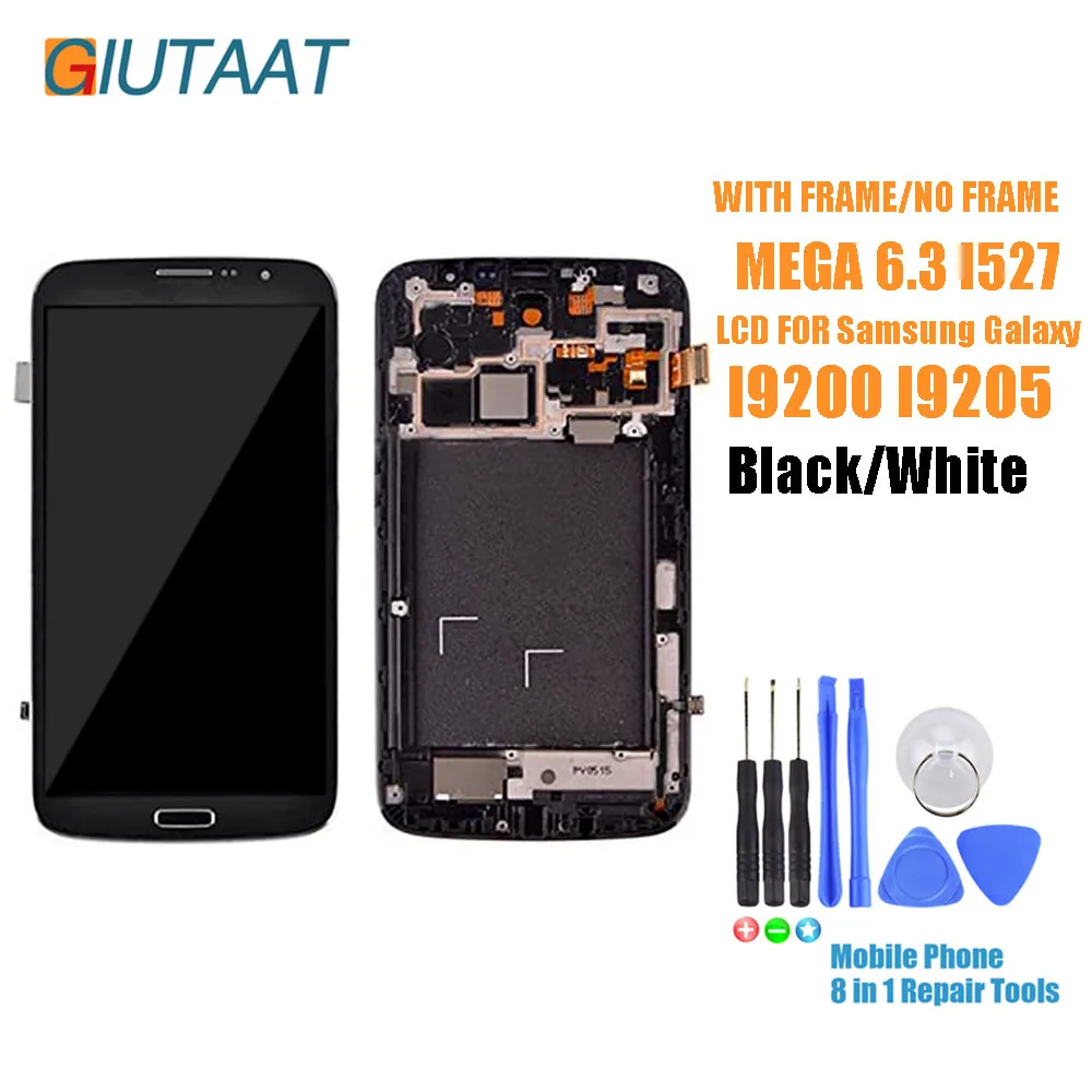 Замена ЖК-дисплея для Samsung Galaxy Mega 6 3 I527 I9200 I9205 передняя стеклянная линза сенсорный