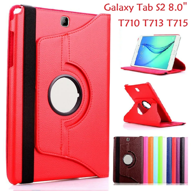 Custodia Flip Da 8.0 ''Per Samsung Galaxy Tab S2 8.0 T710 T713 T715 Custodia 360 Rotazione Supporto Per Samsung S2 8.0 T710 T715 Custodia