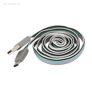 

100pcs/lot Type C Cable 1m Cotton Knitting Cable for Samsung S10 S9 Xiaomi Redmi Note 7 Fast Charging Mobile Phone USB C Cable