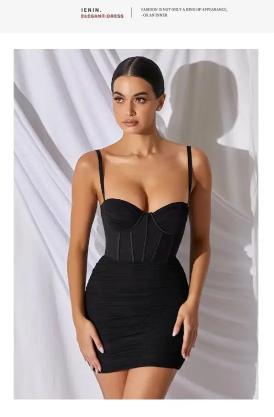 Women's Summer Dress Slip Sexy Backless Off Shoulder Tight Sleeveless Package Hip Mini Solid Zipper Empire Patchwork Pullover sweater dress