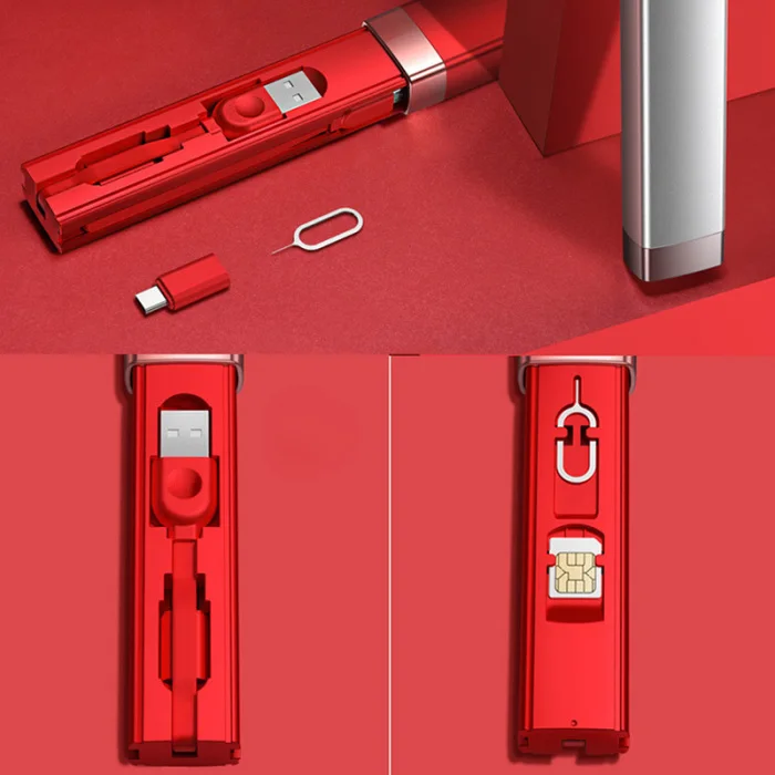 Многофункциональный портативный usb-кабель для передачи данных Three-in-one LHB99