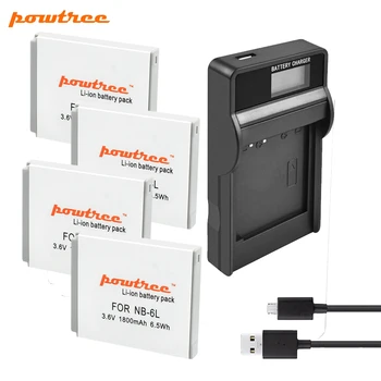 

Powtree NB-6L Battery + LCD Charger for Canon IXUS 85 95 IS SX275 SX280 SX510 D10 S90 SD3500 IS SD3500IS SD3500 IS SD3500IS