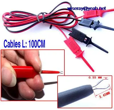 

DHL/EMS 50pcs Test Hook to Test Hook Cable IC SMD Grabbers Probes 1M-A8