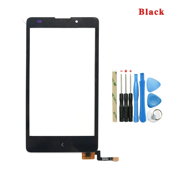 Высокое качество 5," для Nokia XL Dual Sim RM-1030 RM-1042 сенсорный экран дигитайзер Переднее стекло объектив сенсорная панель - Цвет: Black With Tool