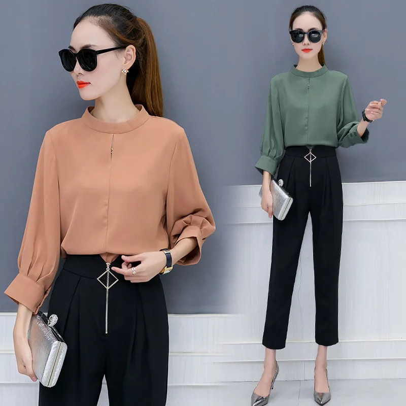 

2018 Spring Clothing New Style Korean-style Fashion Elegant Graceful Soft Girl Two-Piece Women's Fashion