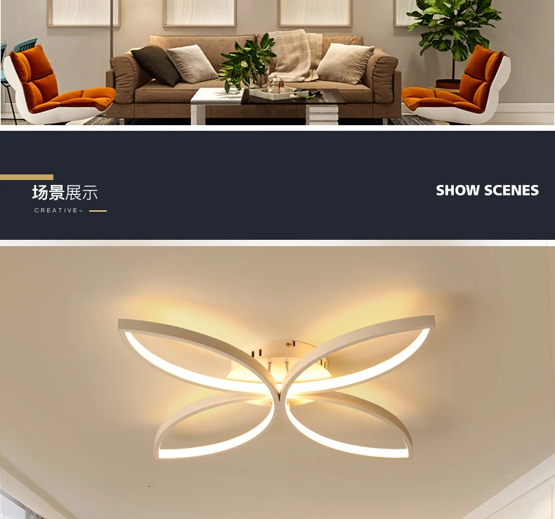 Chandelierrec Декор Домашнее освещение потолочные лампы Современные светодиодные потолочные лампы для гостиной спальни алюминиевый светодиодный потолочный светильник