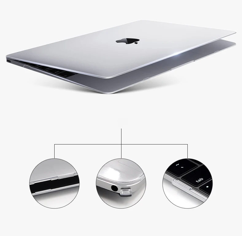Прозрачный чехол для Macbook Air 13 A1466 A1369 Touch ID A1932 Bar Pro Retina 11 12 15 16 дюймов A2141 A2159 A1706