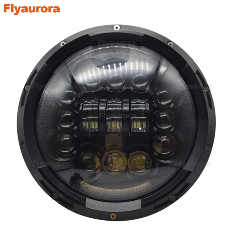 DOT EMARK утвержден 90 W 7 дюймовый круглый светодиодные фары с DRL Halo Кольцо Ангельские