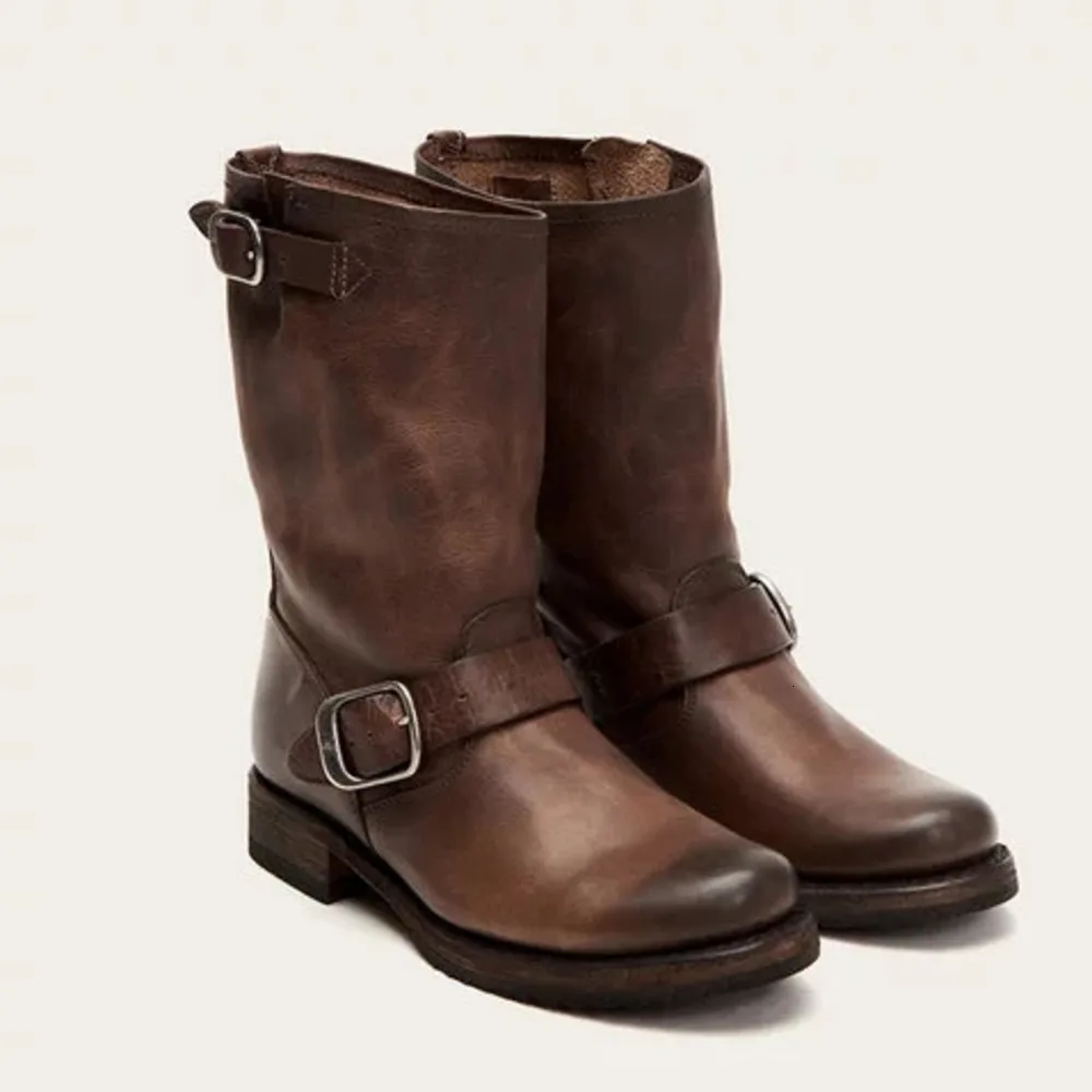 

Natural Wool Fur Warm Snow Boots Women Winter Flats Mid Calf Boots Leather Waterproof Boots Black Big Size 35-43