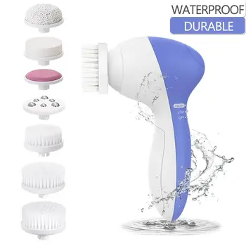 

7-In-1 Electric Facial Cleaning Brush Women Skin Care Electrical Beauty Device Spa Brush Skin Care Massage Face Cleaning Brush