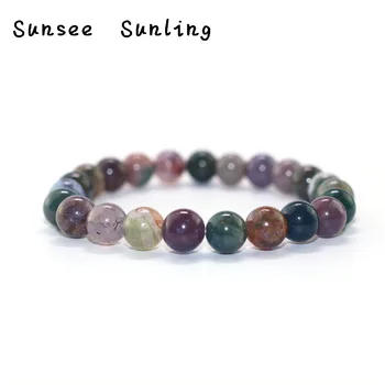 

Diy Stretch Women Bracelet Bangle Elastic Natural Stone Cteated Bead Expandable Vintage Jewelry Pulseras India Beads Bracelet
