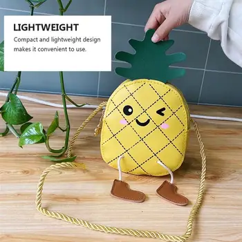 

1PC Crossbody Bag Lovely Purse Funny Pineapple Bag Storage Pouch