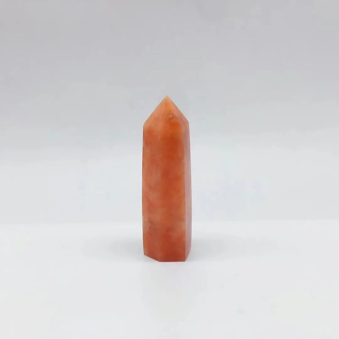 

1 шт. натуральный кристаллический камень, лечебный камень, Кварцевая башня, оранжевая палочка, украшение для домашнего декора, элемент энерг...