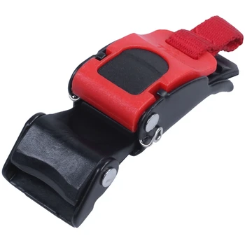 

3x Plastic Motorcycle Helmet Speed Clip Chin Strap Quick Release Pull Buckle New Black+Red