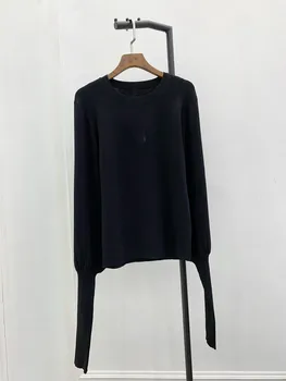 

2020 New Puff Sleeve Women's knitted sweater Retro Slim Waist ladies knitwear female XS pullover Top