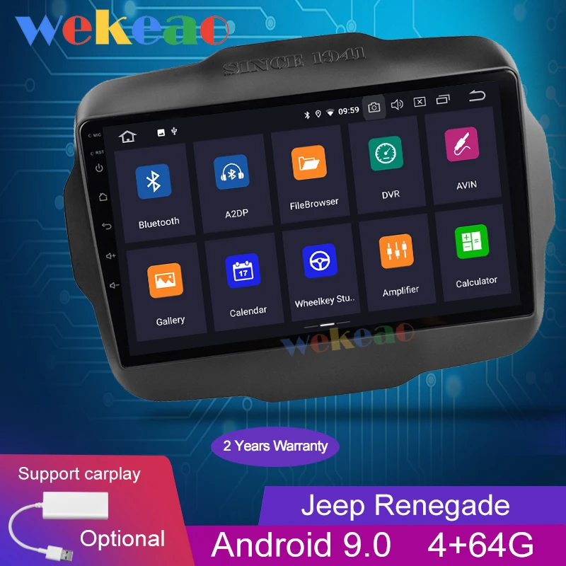 Wekeao сенсорный экран 10 1 ''Android 9 0 автомобильное радио Automotivo Автомобильный Dvd