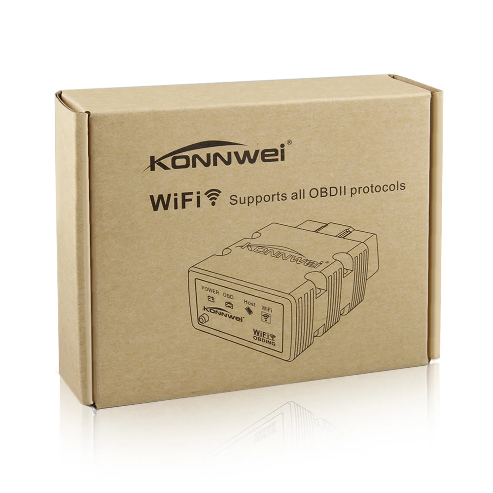 Сканер ELM327 V1.5 PIC18F25K80 WIFI KW902 Konnwei elm 327 OBD2 работает на Android/IOS как диагностический