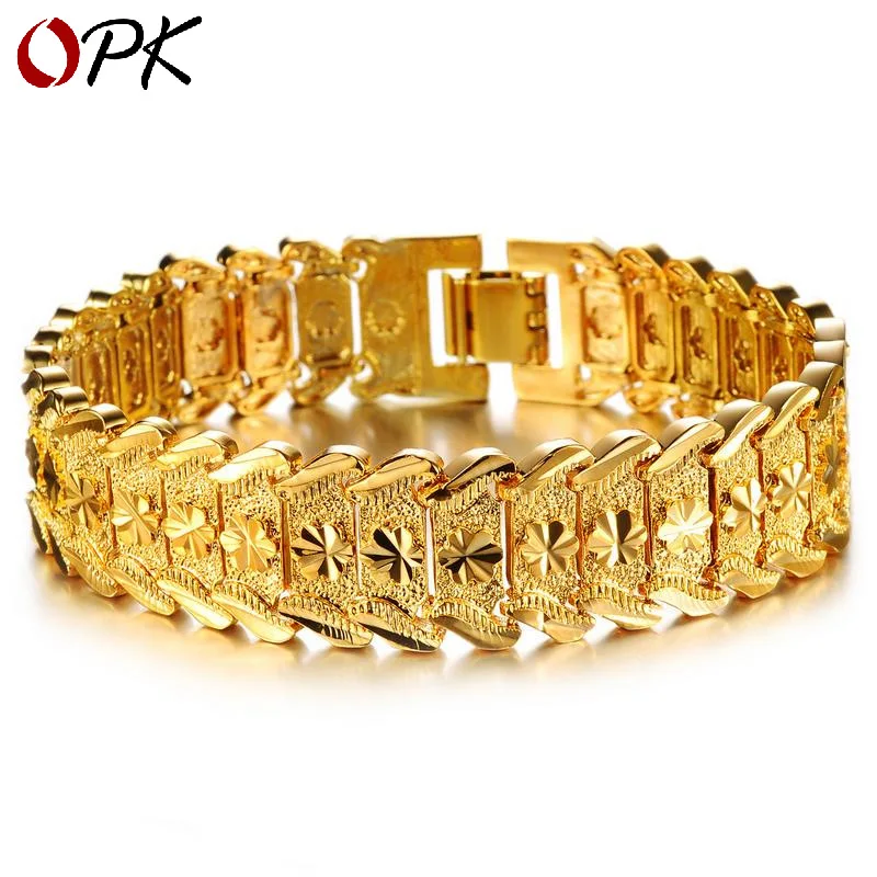 Брендовые корейские модные ювелирные изделия золотистого цвета, модный мужской браслет, праздничные подарки, браслет, личные Роскошные Мужские аксессуары