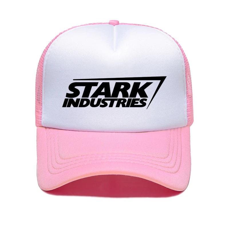 Черная регулируемая хлопковая сетчатая шляпа с логотипом Marvel comics stark industries