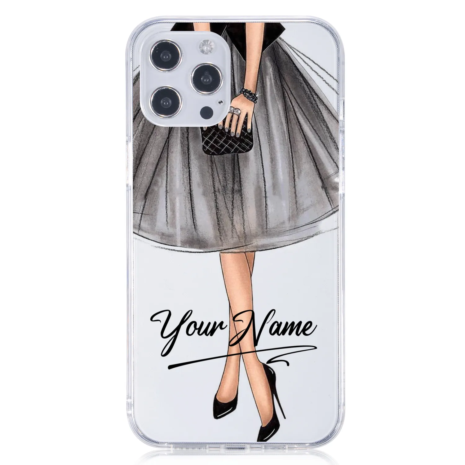 phone card case Fashion Girls Custom Name Phone Case for iPhone 13 Pro Max Case Cute 11 12 Mini SE 2020 7 8 Plus Luxury Cover for iPhone 13 X XR mobile pouch Cases & Covers