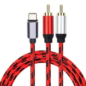 

USB C/Type-C Male to 2 RCA Male o Cable, for Pad Pro 2018,Google Pixel 3/2/2XL Moto Z(10Ft)