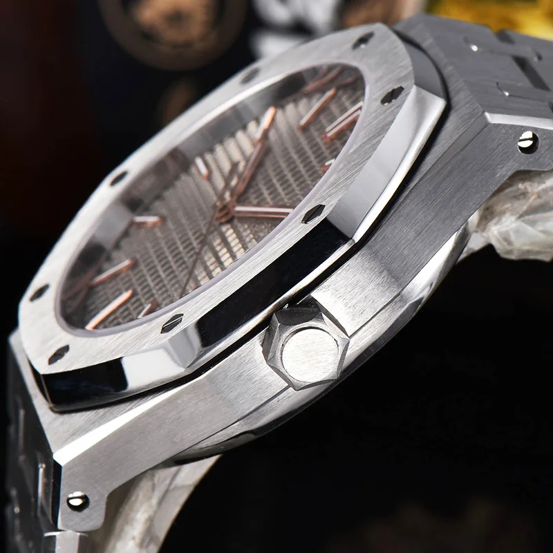 Мужские часы 41 мм автоматические механические часы мужские Топ люксовый бренд модные спортивные из нержавеющей стали водонепроницаемые светящиеся часы 007
