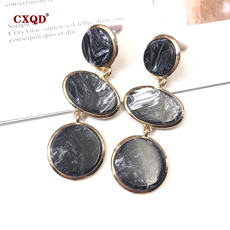 Женские длинные серьги CXQD трехслойные с уксусной кислотой ювелирные украшения в