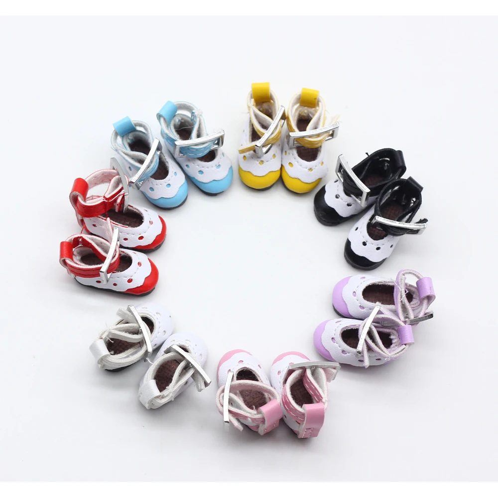 BJD Lace Shoes for Blythes Dolls 1/12 Suitable for OB11 AZ Licca Pullip Doll 2.8*1.3cm