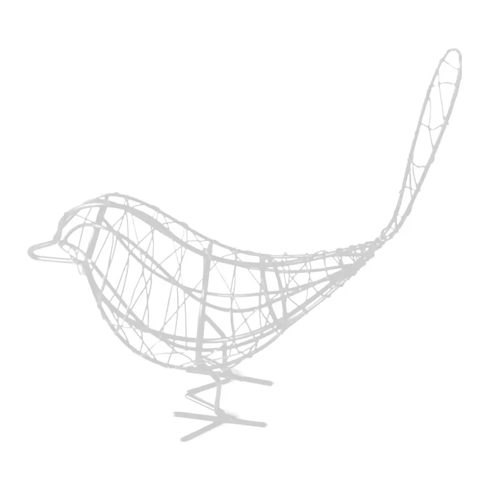2 шт свадебный подарок на день рождения Искусственный металлический провод железная птица модель Миниатюрные фигурки украшение дома - Цвет: white