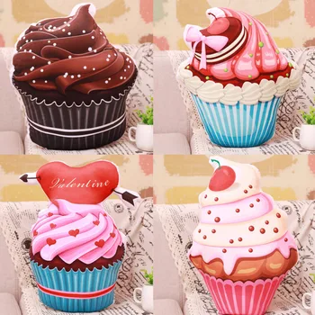 

Creative 3D Simulation Ice Cream Cake Sofa Pillow Cushion Plush Stuffed Soft Toy