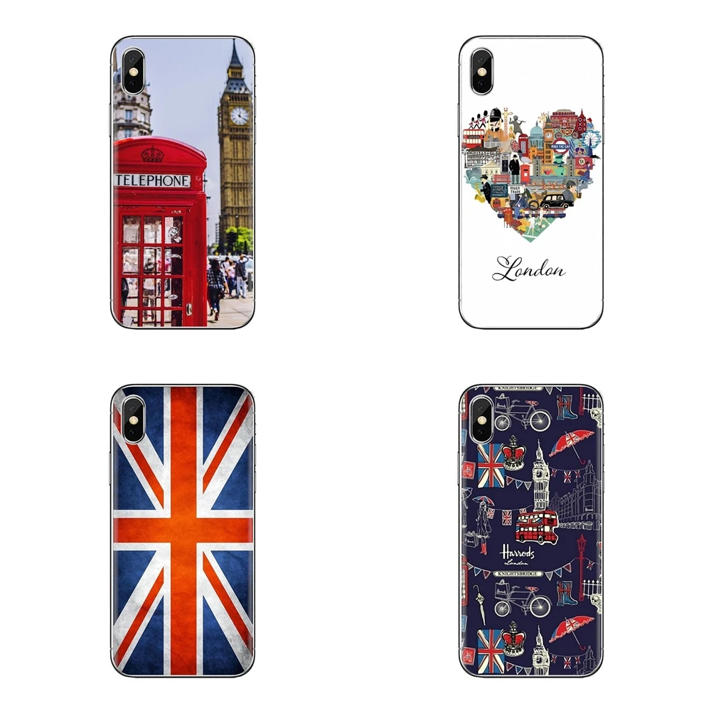 For Xiaomi Mi4 Mi5 Mi5S Mi6 Mi A1 A2 5X 6X 8 9 Lite SE Pro Max Mix 2 3 2S Flag United Kingdom London Silicone Phone Skin Case |