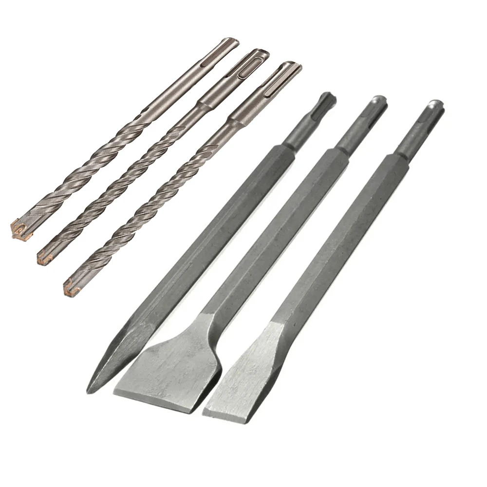Juego de cinceles para taladro de martillo eléctrico, brocas de martillo eléctrico de piezas, SDS cincel plano, rotura de perforación de pared de ladrillo y hormigón|Taladros| - AliExpress