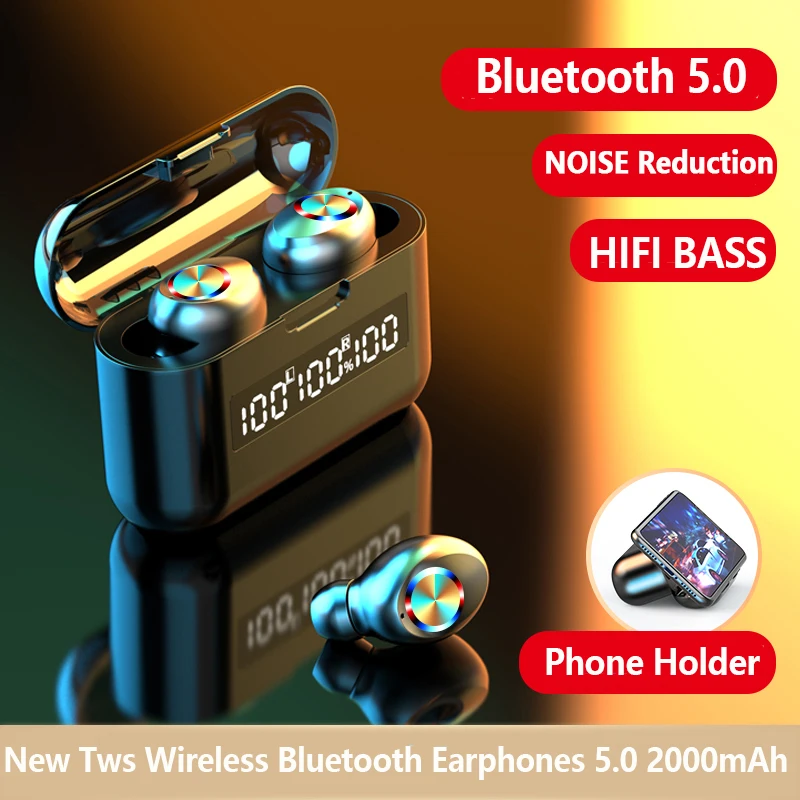 Новинка TWS Bluetooth наушники Беспроводная гарнитура с микрофоном спортивная