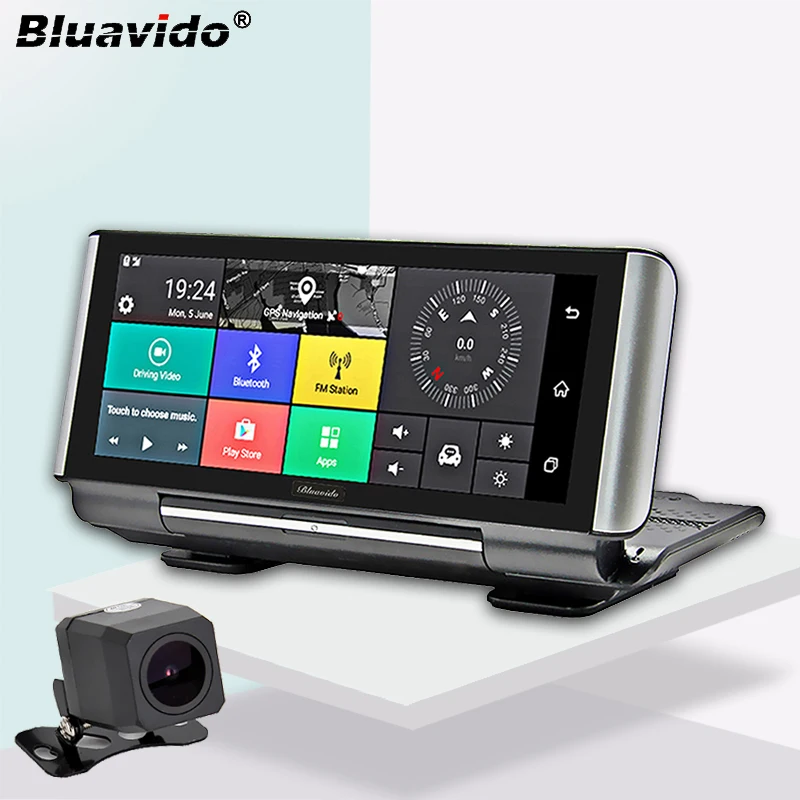 Bluavido 7 дюймов 4 г Автомобильный dvr камера gps FHD 1080 P Android Dash Cam навигация ADAS