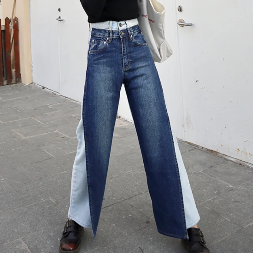 wide leg colored jeans