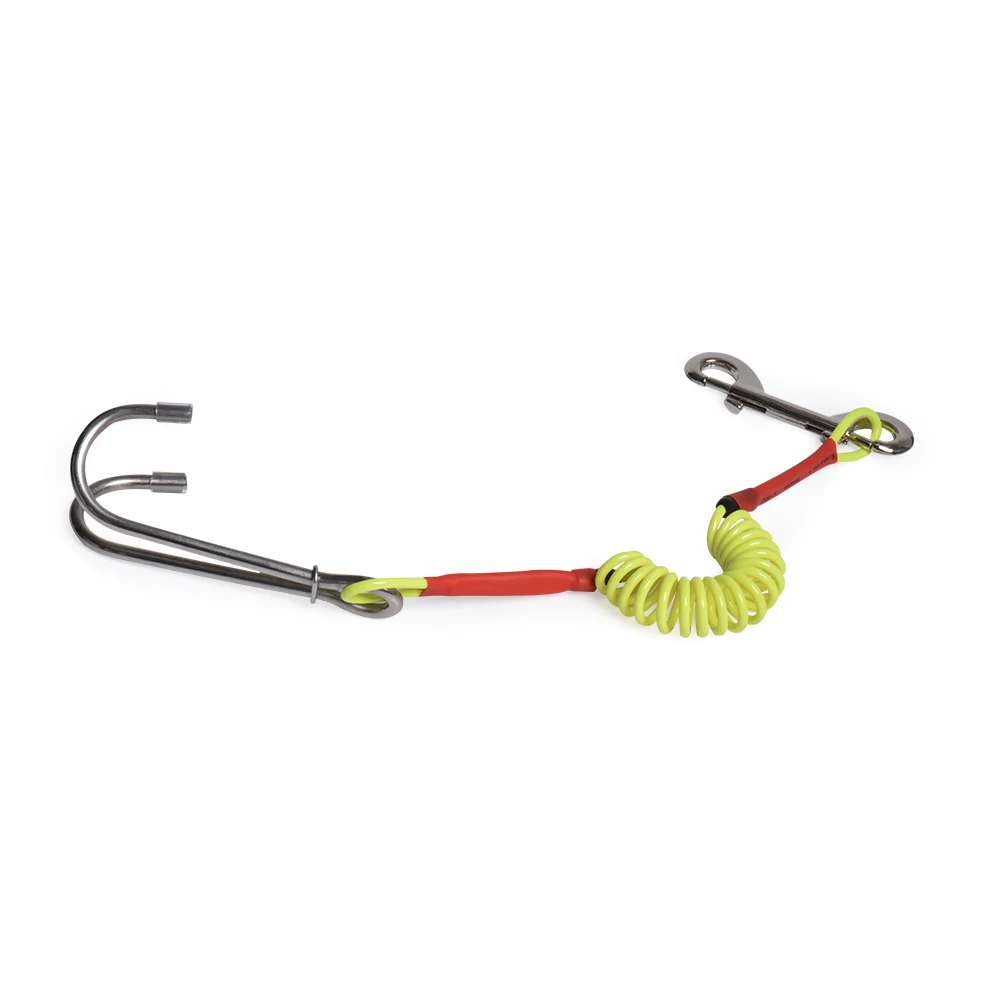 Дайвинг дрейф рифовый крюк со спиральной катушкой шнурок для diver BCD подводная фотография аксессуар поток крюк безопасности веревка