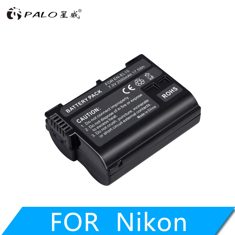 Аккумулятор PALO ENEL15 для Nikon DSLR чехол 2500 мАч D500 D600 D610 D800 D800E D810 D7000 D7100 D7200 l15 и т.