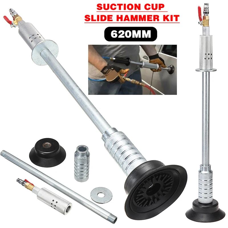 Air Pneumatic Dent Puller Car Auto Body Repair Suction Cup Slide Hammer Tool Kit 